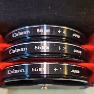 Calman 55mm Closeup Camera Black Lens Filter Set Japan Set Of 3